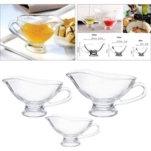 Glass Beefsteak Gravy Sauce Boat Pepper Juice Container for Kitchen Tool