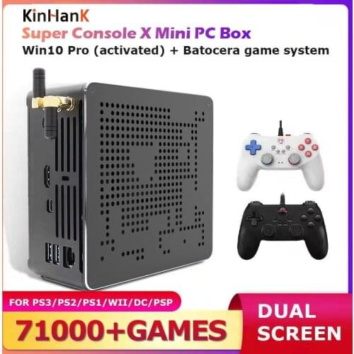 Super Console PC Box WIFI Retro Video Game Console Windows 10 Pro With 63000Game Mini PC Console 4K HD For PS2/WII/WIIU/GAMECUBE