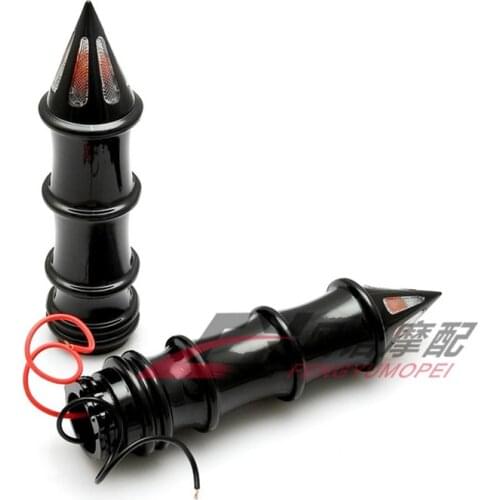 Universal Motorcycle Grips Metal With Lamp Refitting Accessories for Honda Shadow Kawasaki Vulcan Halley 883 1200 Dyna Davidson
