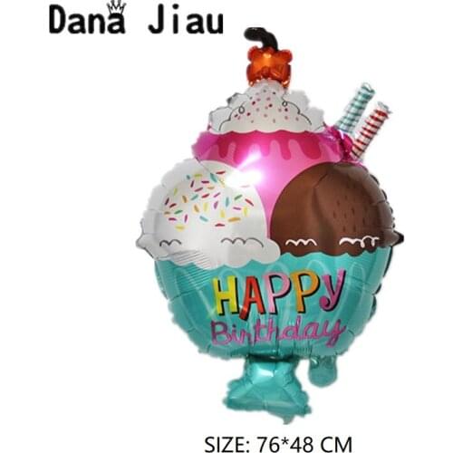 Dana Jiau ice cream food balloon birthday party balloons Festival cake shop decoration holiday inflatable balloons