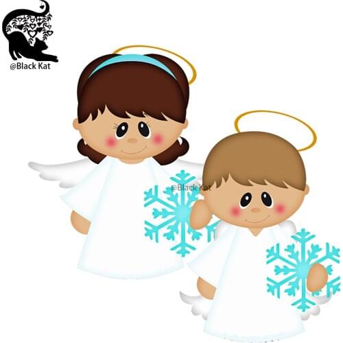 Holy Snowflake Angel Boy Girl Cutting Dies Winter Christmas Doll Metal Stencil For DIY Scrapbooking Card Craft