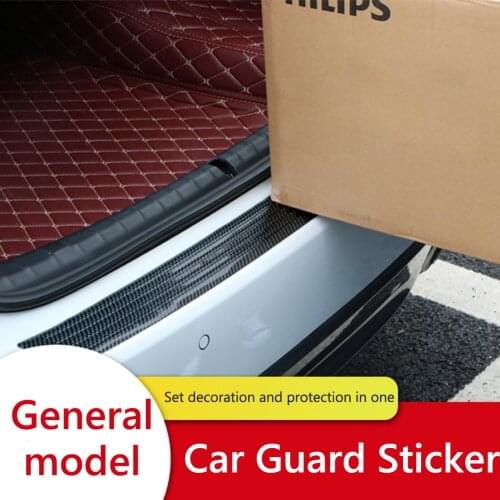 Protective Styling Mouldings Car Stickers Universal Car Trunk Guard Plate Sticker Rear Bumper Trim Protection Strip Pad
