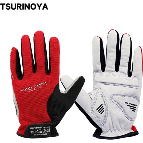 TSURINOYA Protective Fishing Gloves 3 Half-Finger Full Finger Autumn Winter Outdoor Wear-resistant Non-slip Hiking Sport Gloves