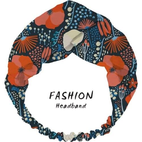 2020 Women Hair Accessories Hair Bands Summer field colorful Print Headbands Cross Turban Bandanas HairBands Headwrap Scrunchies