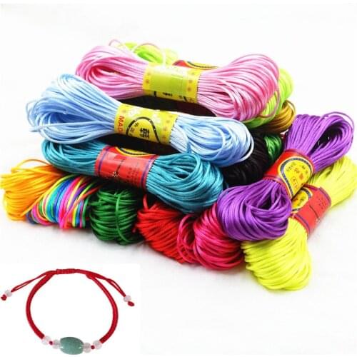 1.5mm 20m Braided Rope Wire Silk Cord DIY Materials Key Chain Bracelet Braided Shoe Necklace Rope Jewelry Accessories