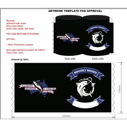 100pcs 6mm thicker Stubby Coolers WITH Customized LOGO Printed For Standard Size