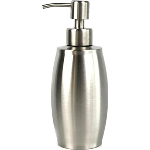 350ML Silver Stainless Steel Soap Dispenser Kitchen Bathroom Soap Container Suitable for liquid soaps lotion soaps shampoo etc