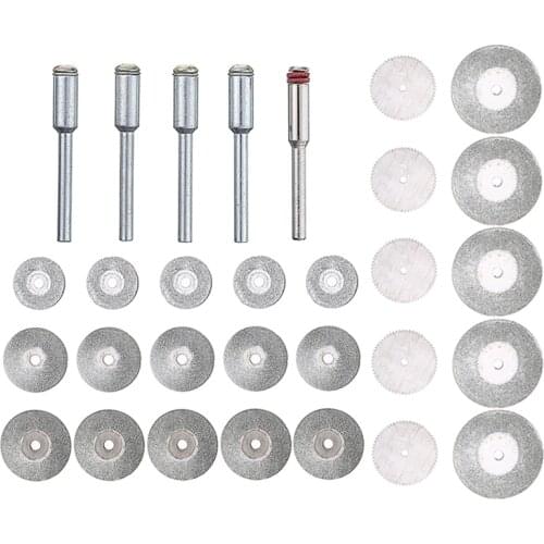 38pcs Mini Rotary Cutting Saw Blade Glass Ceramic Metal Cutting Diamond Saw Disc Wheel Tool 18-60mm Circular Power Tools