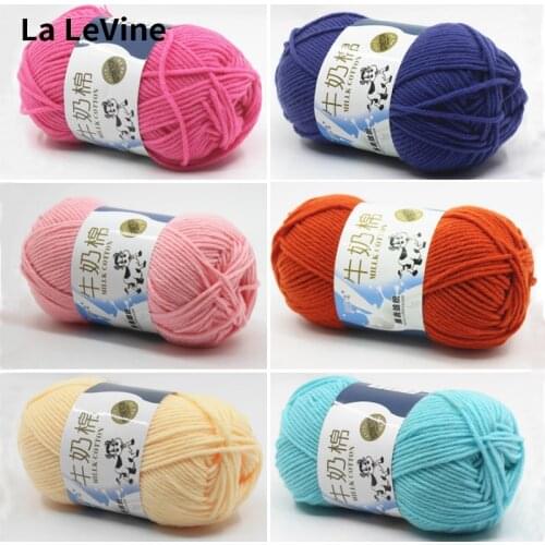 6Pcs Milk Cotton Knitting Yarn Crochet Yarn Hand-Knitting Anti-Static Wool Soft Quality DIY Colorful Thread For Cardigan Scarf