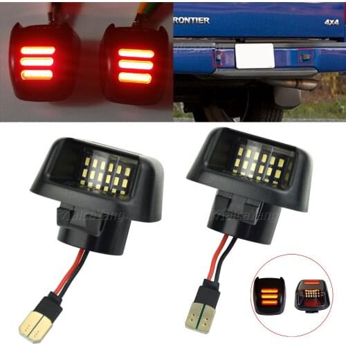 Car Accessories Number License Plate LED Lights For Nissan Navara D40 Frontier Armada Titan Xterra Suzuki Equator White Red