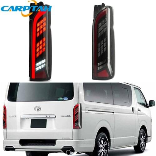 Car Styling Tail Lights Taillight For Toyota Hiace 200 2005 - 2018 Rear Lamp DRL + Dynamic Turn Signal + Reverse + Brake LED