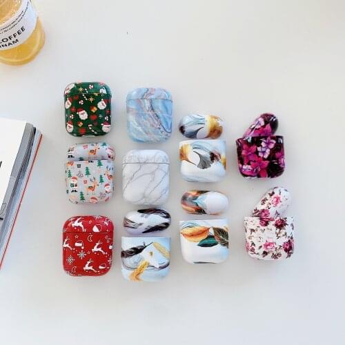 Marble Pattern Cases For Original Apple Airpods 1 2 Earphone Case Cute Cover For Apple Airpods 2 Air Pods 1 Shell Sleeve Coque