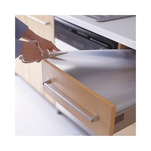 EVA transparent non-adhesive cupboard shelf drawer non-slip coating diamond striped mat 120 * 45cm / 150 * 30cm