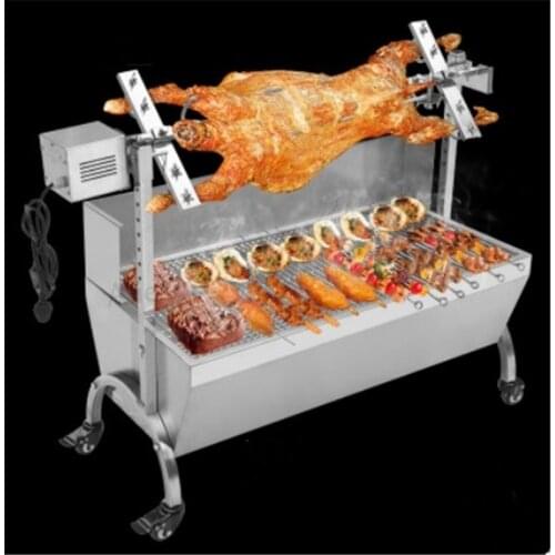 BBQ Grill Rotated Lamb Stove Barbecue Grill Rotisserie Rotating Spit Electric 5 RPM Output Speed