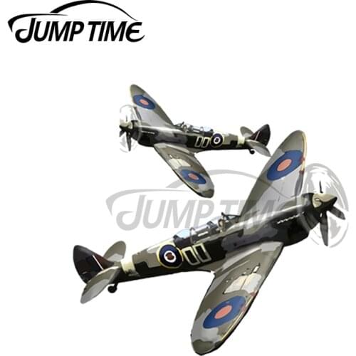 JumpTime 13 x 4cm For The Spitfire WW2 Aircraft VAN Bumper Window Car Stickers Waterproof Personality Deal Anime Vinyl Car Wrap