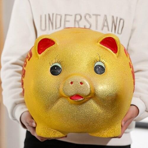 Ceramic Large Money Box Secret Kids Pig Money Ornament Cute Mystery Money Box Saving Huchas De Dinero Home Decoration DG50MB