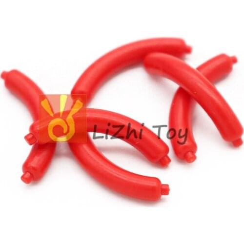 MOC Brick Parts 33078 Hot Dog / Sausage Classic Piece Building Block Toy Accessory