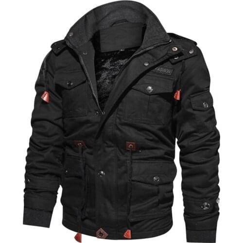 2020 New Arrival Mens Winter Fleece Jackets Warm Hooded Coat Thermal Thick Outerwear Male Military Jacket Mens Brand Clothing