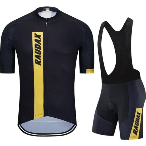 Summer Short Sleeve Jerseys Cycling Jersey 2021 New Team Raudax Ropa Ciclismo Hombre Cycling Clothing Triathlon Bib Shorts Suit
