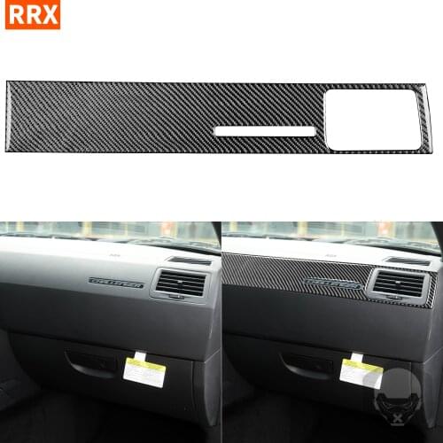 For Dodge Challenger 2008-2014 Carbon Fiber Modified Accessories Interior Co-pilot Trim Cover 3D Decal Sticker Car Styling