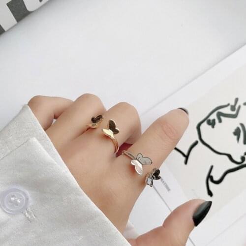 Trendy Ring Acrylic Ring Resin Ring Vintage Ring Adjustable Ring Opening Ring Finger Ring Women Ring Set Ins Ring Butterfly