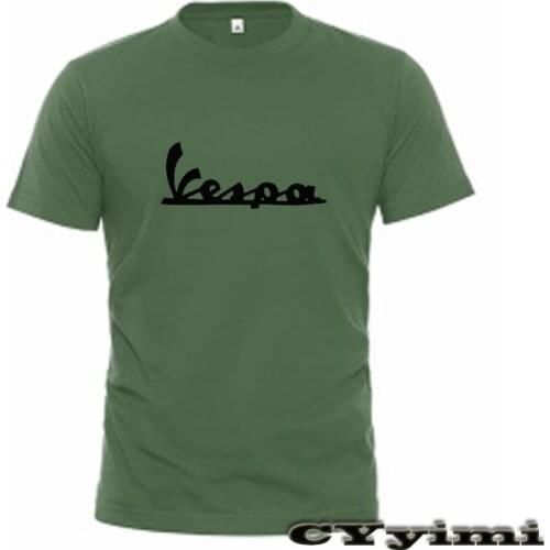 For Vespa 300/250/200 Granturismo /GTS300/GTS250 Men New LOGO T-shirt 100% Cotton Summer Short Sleeve Round Neck Tees Male