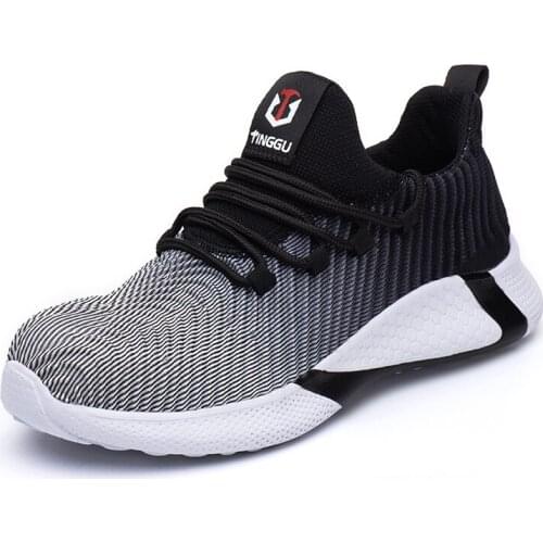 Men Steel Toe Boots Work SAFETY SHOES BOOTS MALE Autumn Anti-Crush Work Safety Shoes Construction Protective Sneake