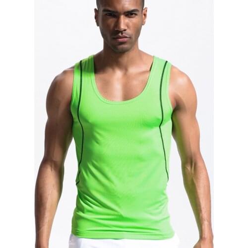 Mens Running Vest Gym Sleeveless Shirt Summer Slim Tank Men Sport Vest Man Singlet Sweat-absorbent and quick-drying vest