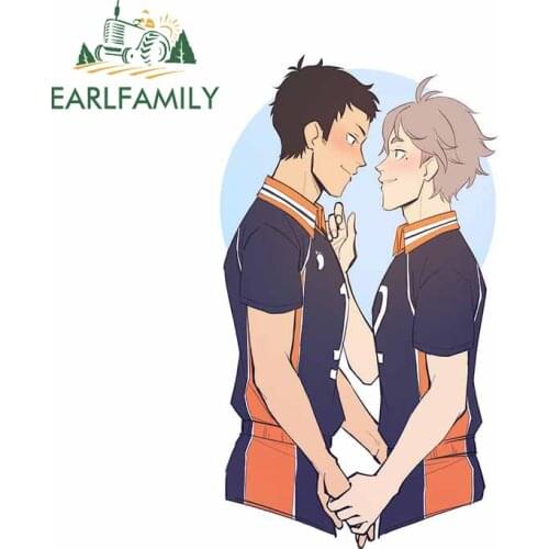 EARLFAMILY 13cm x 7.6cm For Haikyuu Daichi Bulge Fine Decal Cartoon Car Stickers Waterproof Boat Accessor For JDM SUV RV