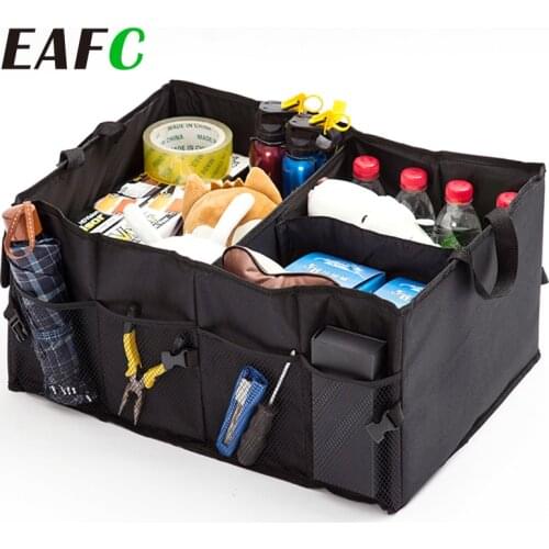 EAFC Car Trunk Organizer Eco-Friendly Super Strong & Durable Collapsible Cargo Storage Box For Auto Trucks SUV Trunk Box