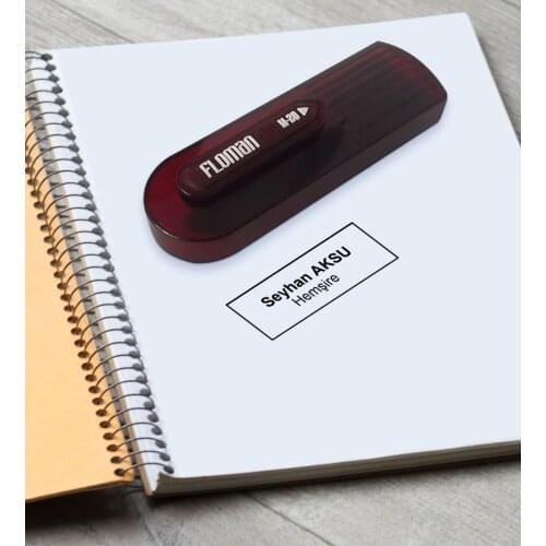 Personalized Nurse Burgundy Pocket Stamp