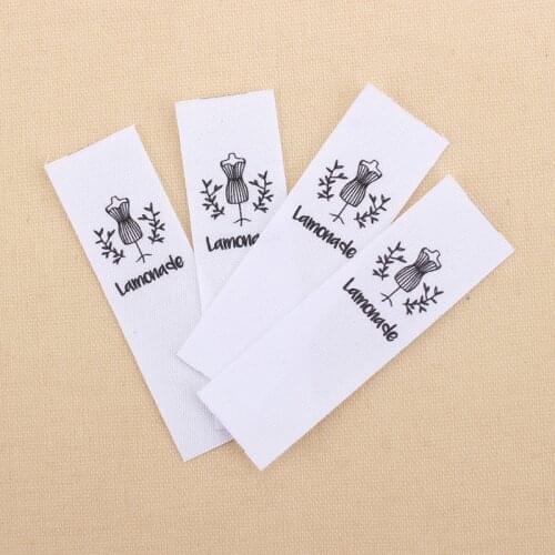 Custom Clothing Labels, Personalized Brand, Cotton fold label, Logo or Text , Sewing , Printing Labels (MD0446)