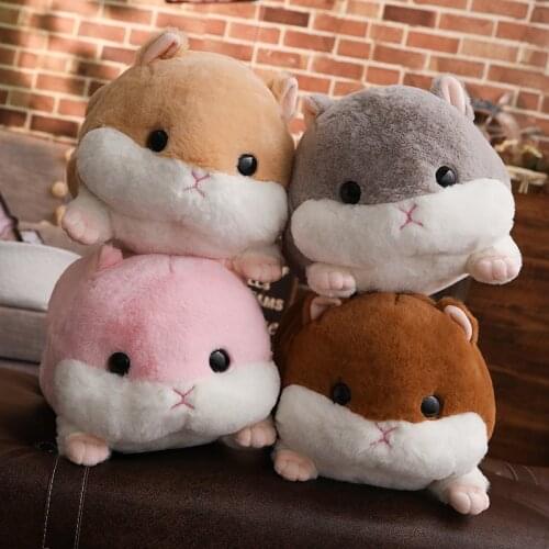 50cm Cute Hamster Mouse Plush Toy Stuffed Soft Animal Hamtaro Pillow Handwarmer Lovely Kids Baby Toy for Children Christmas Gift