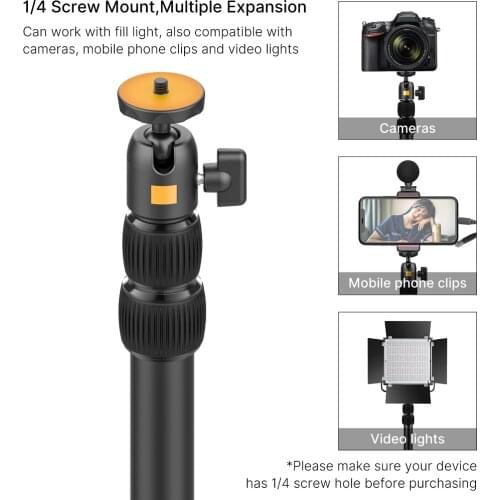 Vijim Ls01 Desk Light Mounting Stand 96cm Adjustable Tabletop Stand With Removable Ballhead 1/4 Screw For Led Ring Light