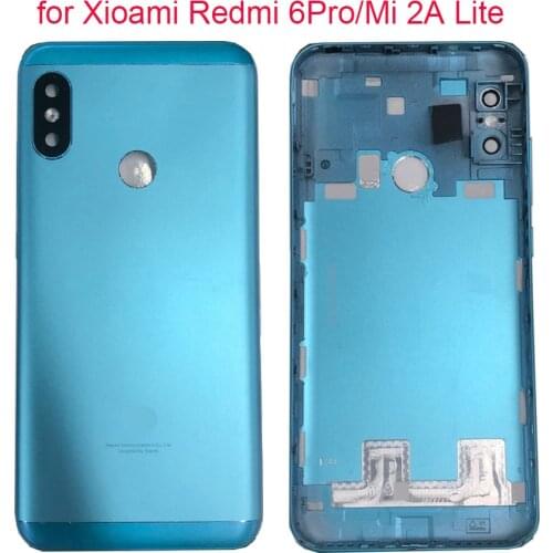 For Xiaomi Redmi 6 Pro/ Mi A2 Lite Battery Back Cover Rear Door Housing Replacement Spare Parts For xiaomi 6 pro back housing