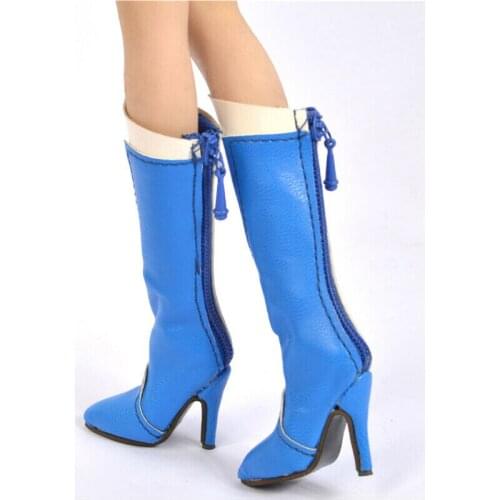 Blue 1/6 womens Hollow Shoes Long tube boots Model F 12" PH UD HT Figure Toy