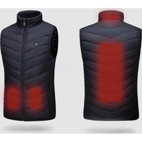 Winter Warm Vest Leisure Solid Color Male New Thermostatic Zipple Decorative Standing Collar All-Match Autumn Winter Slim Vest