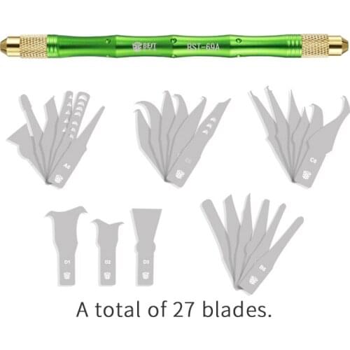 THE NEWEST YH BEST 27in1 BGA Maintenance Knife For iPhone CPU NAND CHIP IC Remove Glue Disassemble Rework Blade