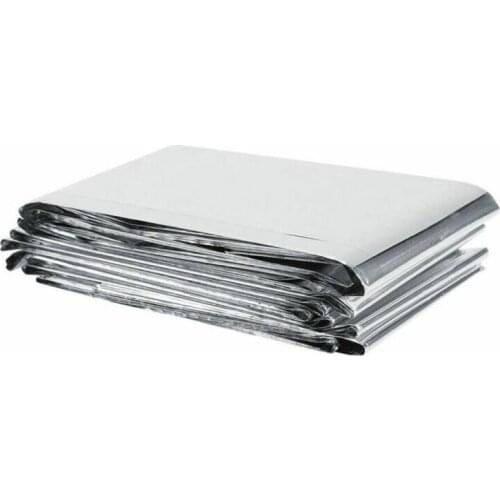 1pcs Silver emergent blanket lifesave outdoor first aid survive warm heat rescue kit bush craft treatment space foil 210x130cm