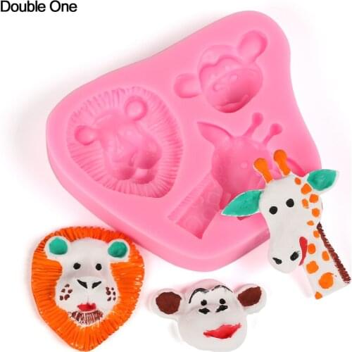 Lion Monkey Giraffe Animal Head Silicone Resin Mold Jewelry Moulds DIY Craft Handmade for Jewelry Making Decoration Toy 1PC