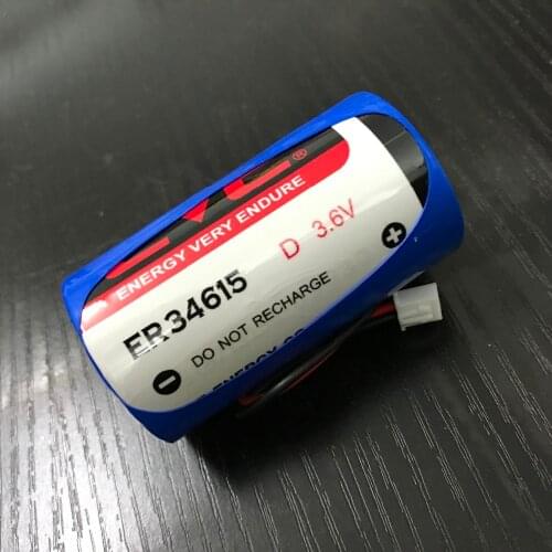 10pcs/lot ER34615M type D intelligent water meter instrument electric flow meter PLC 3.6 V lithium battery ER34615 With Plug