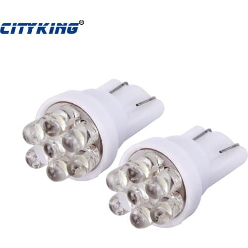 100pcs Led Car DC 12v T10 led 7 led Super White blue 194 168 w5w T10 Led Parking Bulb Auto Wedge Clearance Lamp Lampada Light