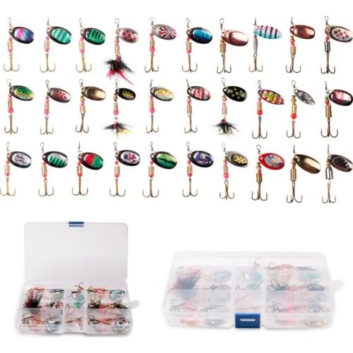 20-30pcs Fishing Metal Sequin Set 3g-7g Spoon Hard Bait Bait Metal Lure Sequined Perch