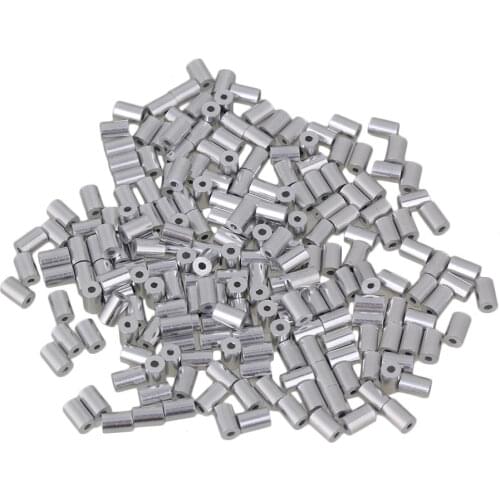 200 Pieces Round Silver M1 Aluminum Ferrule Sleeve Clip Wire Ropes