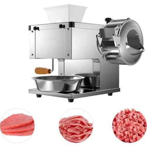 220V Meat Slicer Stainless Steel Vegetable Slicer Commercial Automatic Fish Cutter Grinder