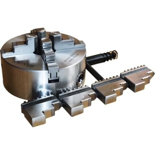 4 Jaw K12-125mm 4'' Lathe Chuck Self Centering Hardened Steel CNC Drilling Milling Machine with Wrench and Screws Hardened Steel