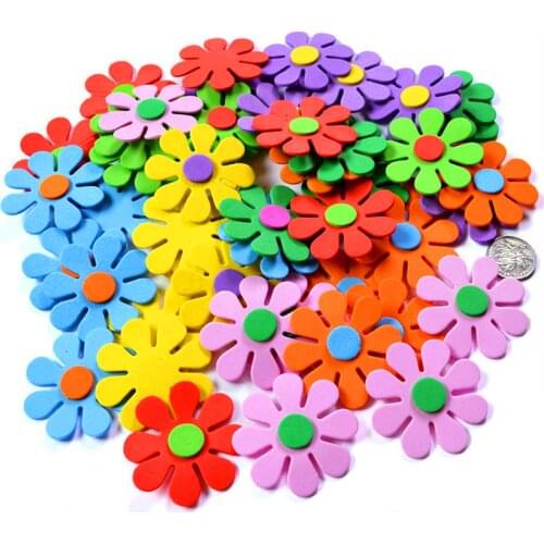 50Pcs/30Pcs Multi-color Childrens Room Party Decoration Kindergarten Craft Foam Flower Butterfly Star Scrapbook DIY Sticker