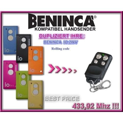 Automatic door transmitter for BENINCA IO all color rolling code remote beautiful