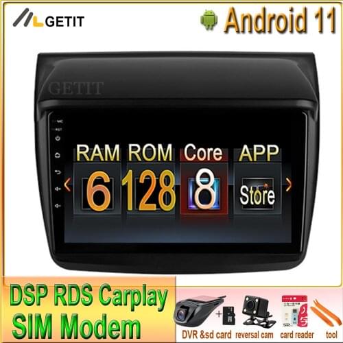 9'' Android 11 Car Stereo Multimedia Player for Mitsubishi Pajero Sport Triton L200 2013-2017 Double Din Navigation GPS 9 "IPS