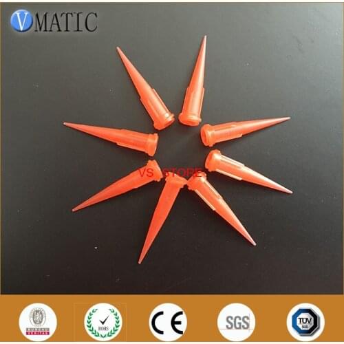Free Shipping 100Pcs 25G Red Color TT Tapered Liquid Dispenser/ Dispensing Needles Plastic Tapered Needle Tips
